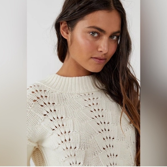 Free People Sweaters - Elegant Cream Knit Sweater